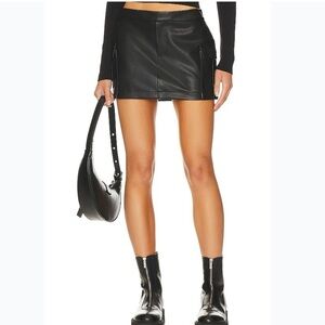 Superdown Sleek Black Mini Skirt